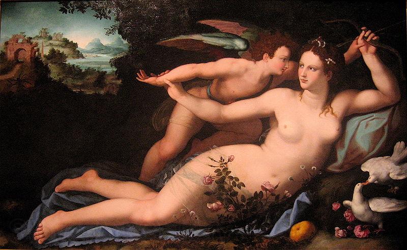 Alessandro Allori Venus disarming Cupid